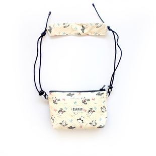 HUJI祤集pieton斜挎包插画可爱熊猫