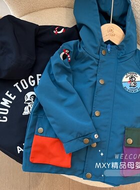 春款外套防风衣儿童夹棉冲锋棉服
