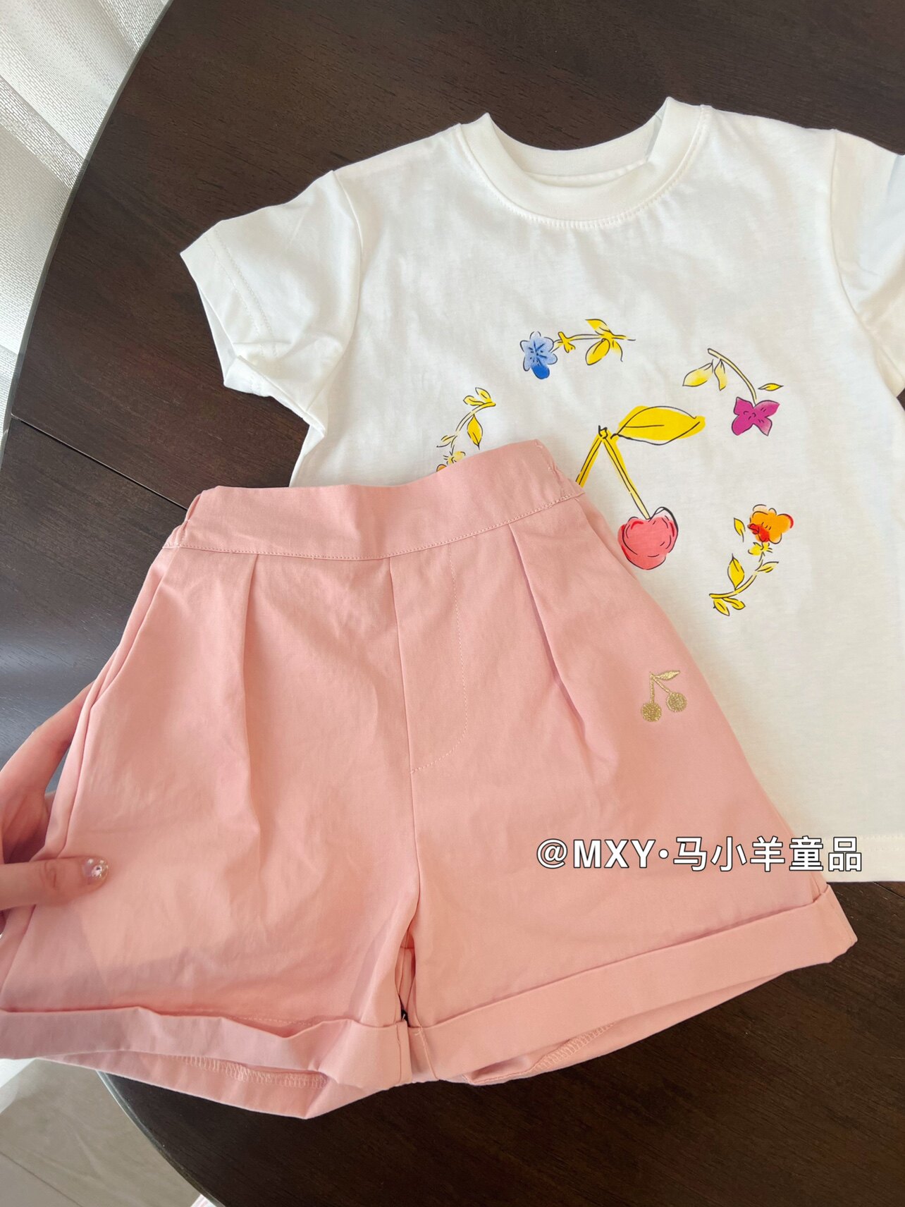 달콤하고 시원한 영국 스타일 일본 BP 아동용 더블 브레스트 후드 윈드 브레이커 & 커프 솔리드 컬러 반바지 24 봄 여름 정장