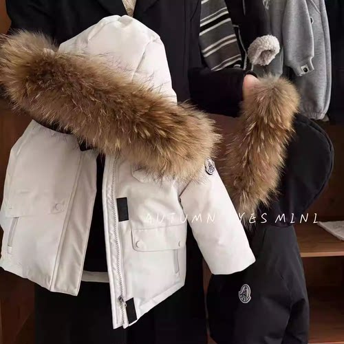 儿童秋冬羽绒服潮牌加厚冲锋衣