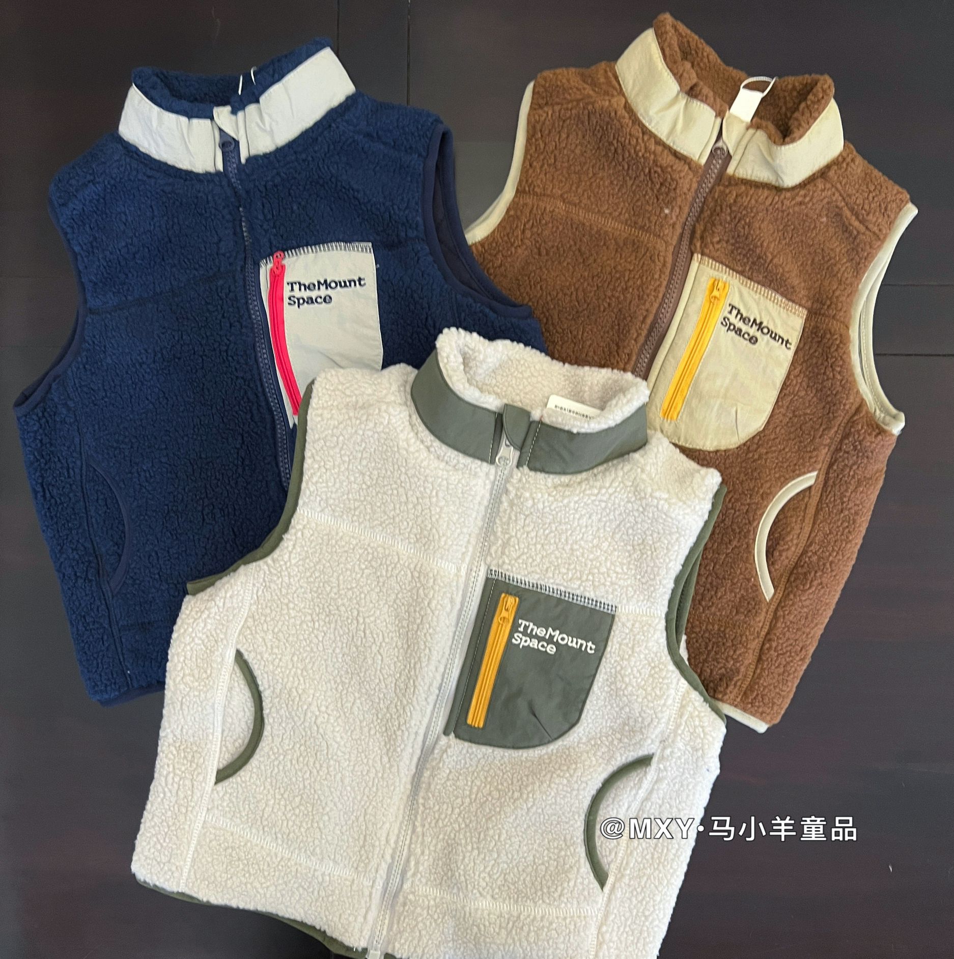 摇粒绒撞色加厚马甲秋冬外穿儿童