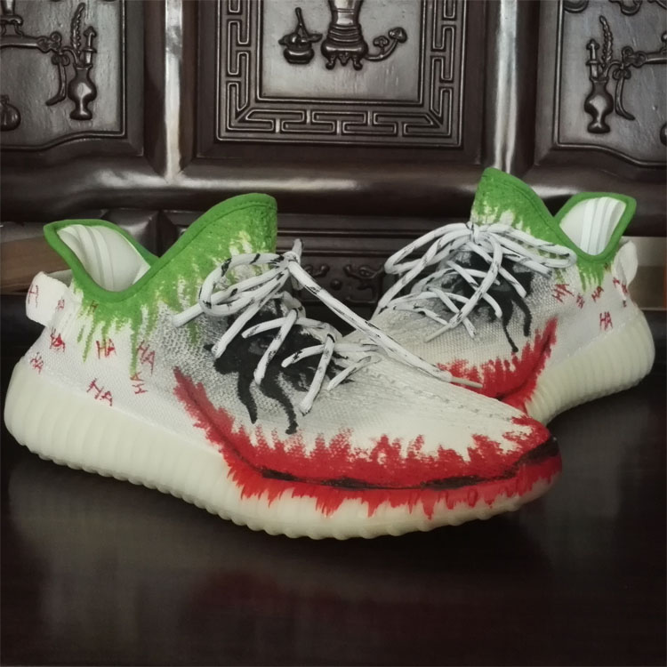 DIY定制手绘改色yeezy椰子鞋JOKER杰昆菲尼克斯DC电影小丑漫画