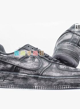 球鞋定制涂鸦旧鞋改色做旧复古手绘AF1空军一号改造diy彩绘AJ板鞋