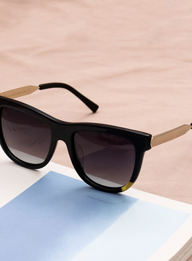 GIGI HADID 小众 板材猫眼墨镜女男复古大框偏光太阳眼镜显脸小