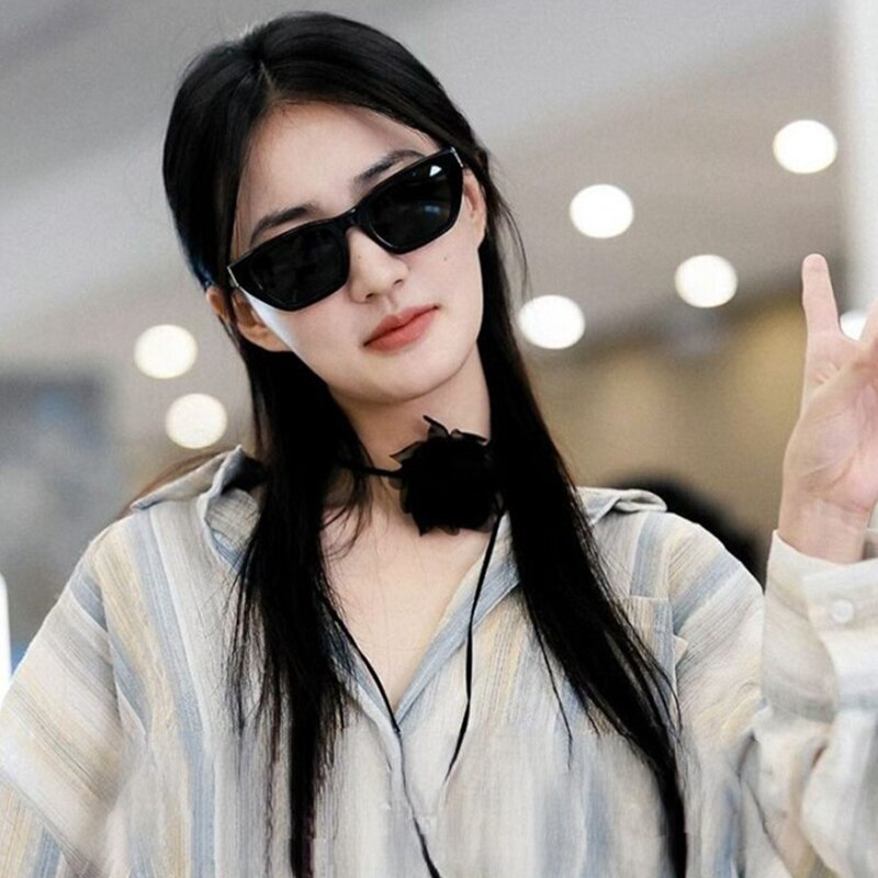 古力娜扎 徐璐同款墨镜女玳瑁豹纹色方形百搭太阳眼镜小框黑色131