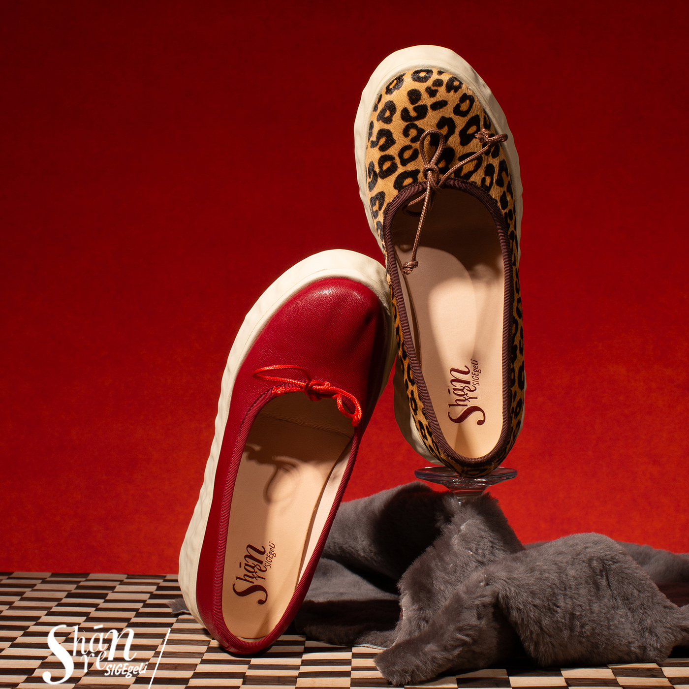 ShānRen芭蕾鞋厚底真皮浅口