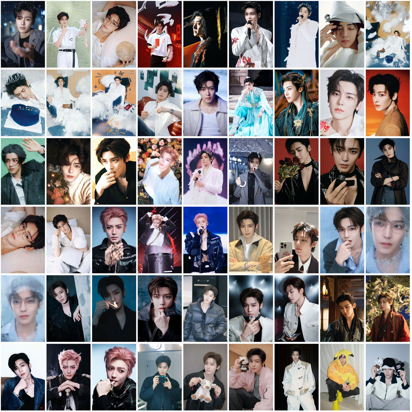 侯明昊55张自印高清小卡