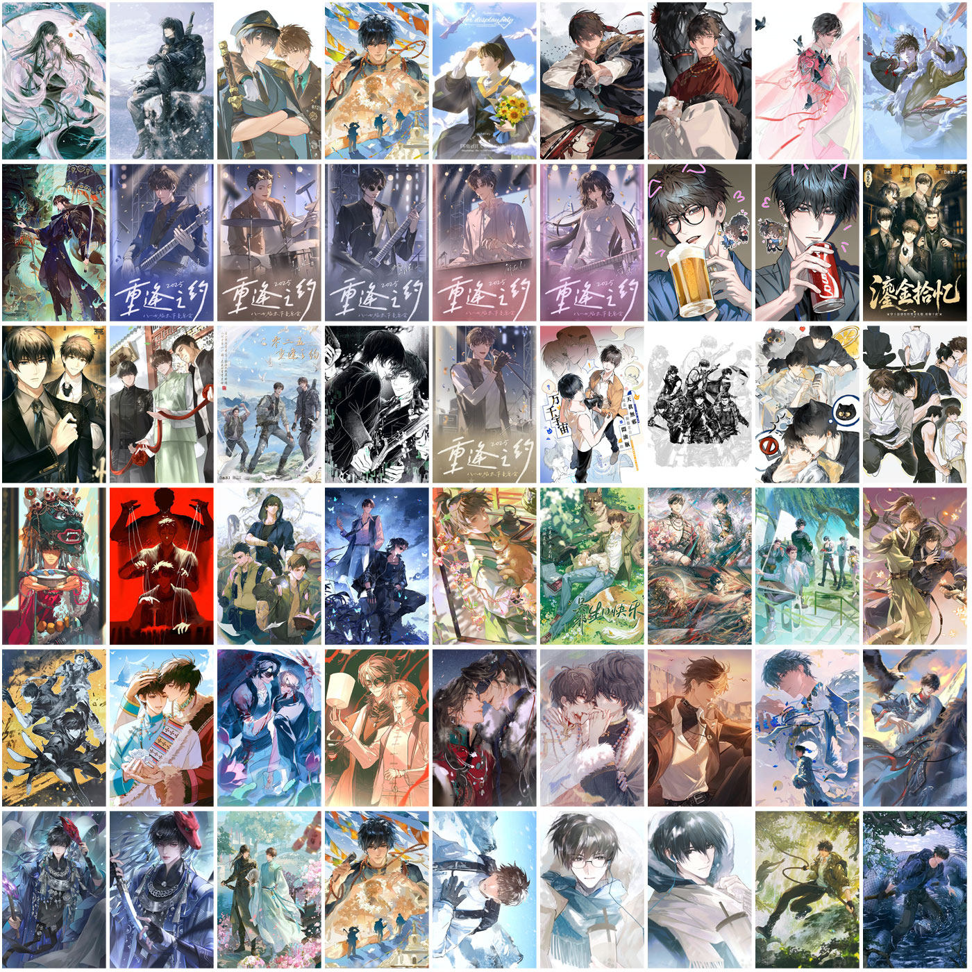 55盗墓笔记小卡张起灵吴邪周边三寸圆角高颜值写真自印小卡LOMO