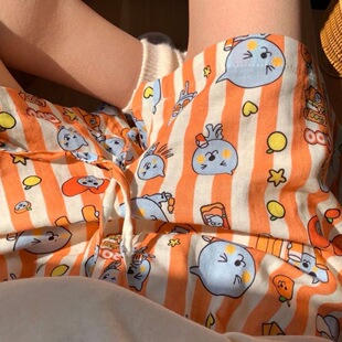 女甜美可爱风200斤宽松休闲外穿遛弯家居裤 夏季 卡通睡裤 爆款 短裤