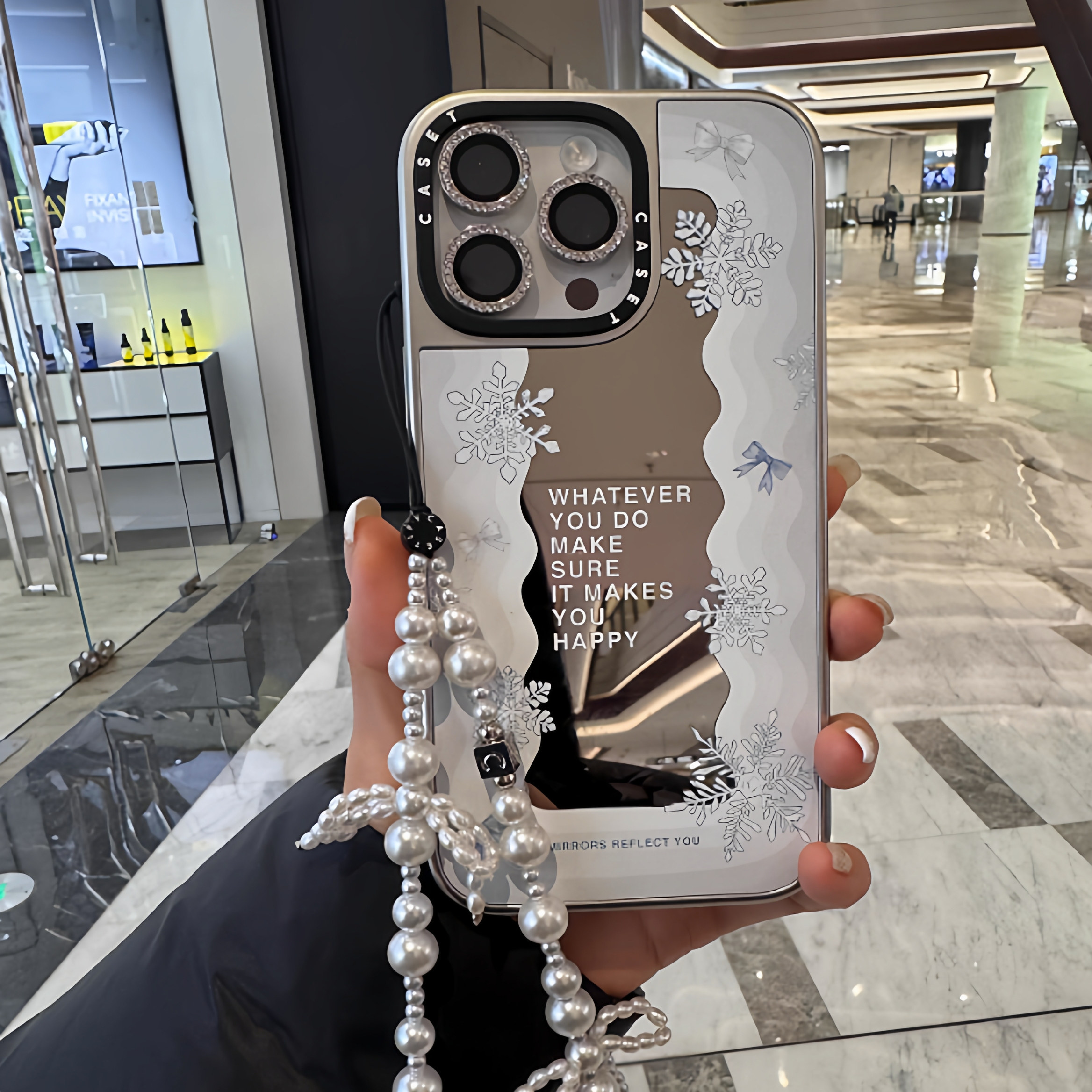 c联名圣诞限定波浪适用苹果17promax手机壳张元英同款iPhone15promax保护套11银框13pro小清新14防摔15日韩12
