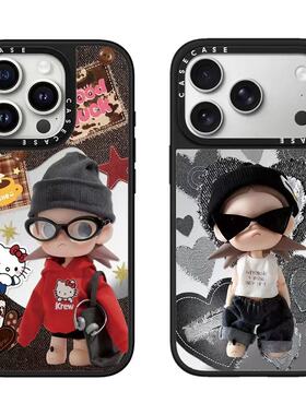 CASE联名酷企鹅嘎姐zsiga适用17promax手机壳iPhone16pro苹果15plus镜面MagSafe磁吸14日韩C家13简约12潮流11