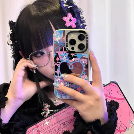 C家联名MagSafe磁吸像素女孩Anarrator适用iphone17手机壳16promax苹果15pro镜面14plus保护套13卡通12日韩