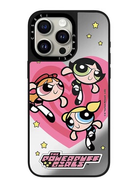 CASE联名爱心飞天小女警适用17promax手机壳iPhone16pro苹果15plusMagSafe磁吸14p镜面C家13潮流12高级INS11