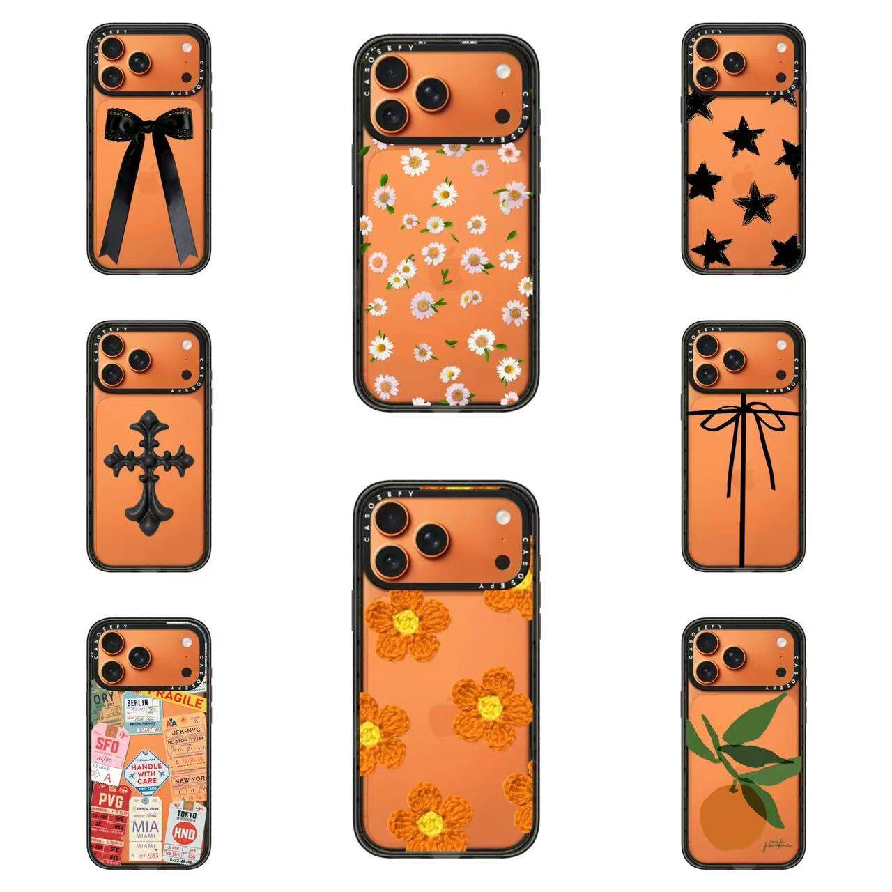CASE联名星宇橙适用17promax手机壳iPhone16pro苹果15plus透明MagSafe磁吸14p潮流C家13亚克力12韩系11INS风