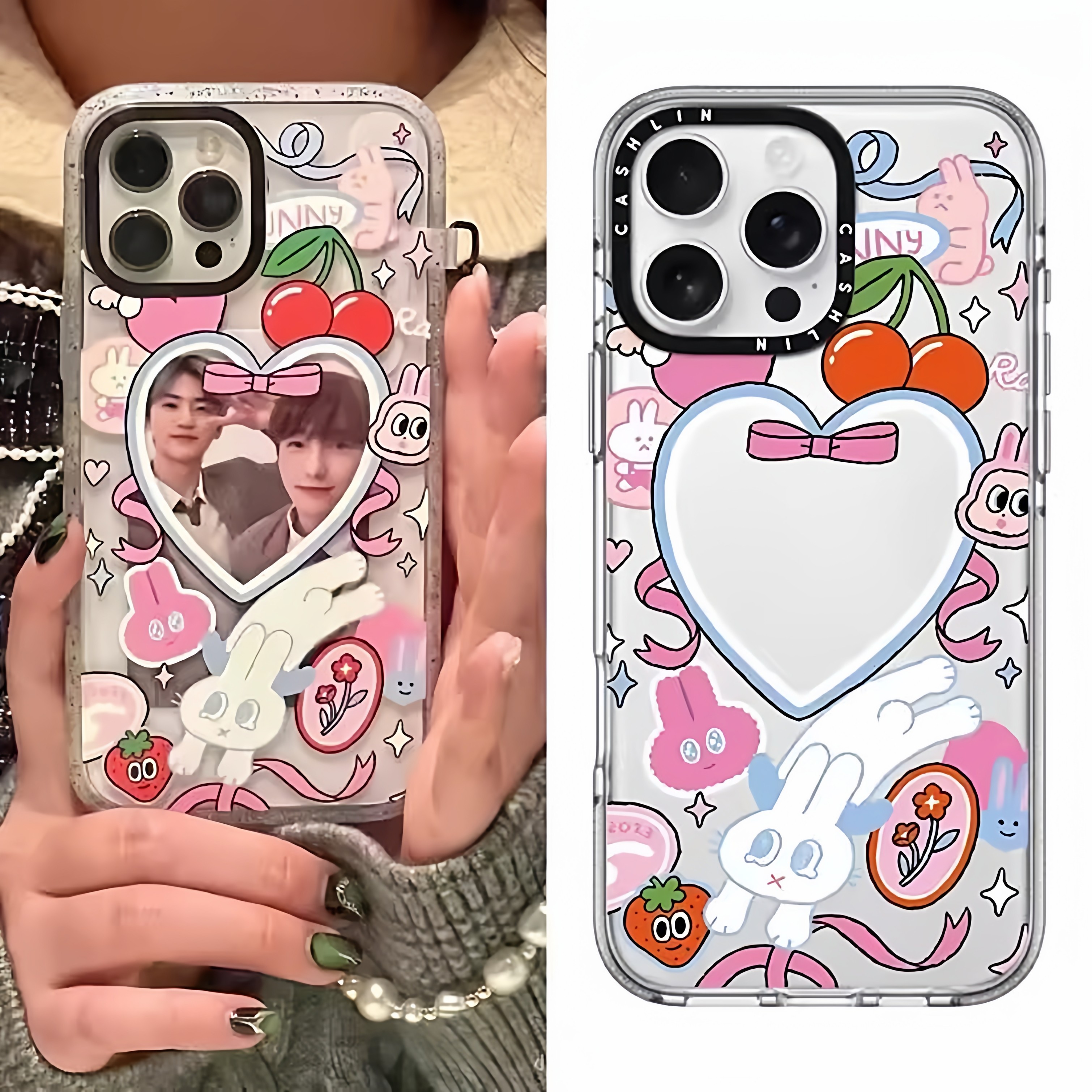 c联名缤纷幸运星星适用iPhone17promax保护套苹果15promax手机壳小清新12/13拍立得11透明15plus磁吸15小卡16