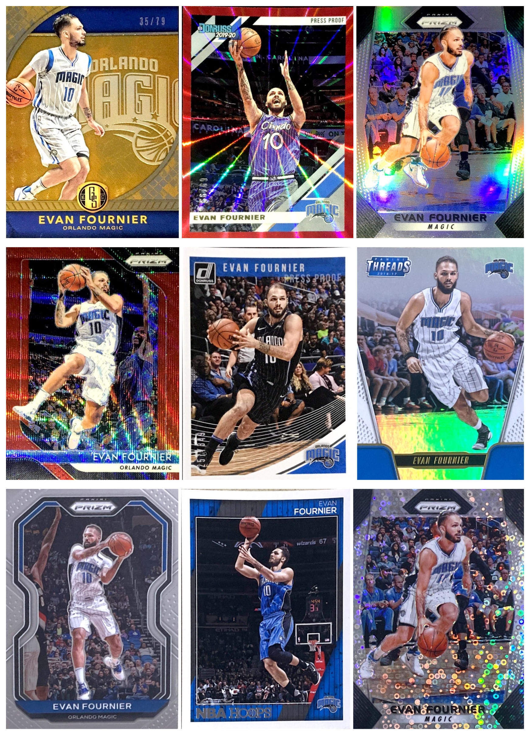 【ir】nba球星卡 panini 埃文 富尼耶 evan fournier 折射 普特卡