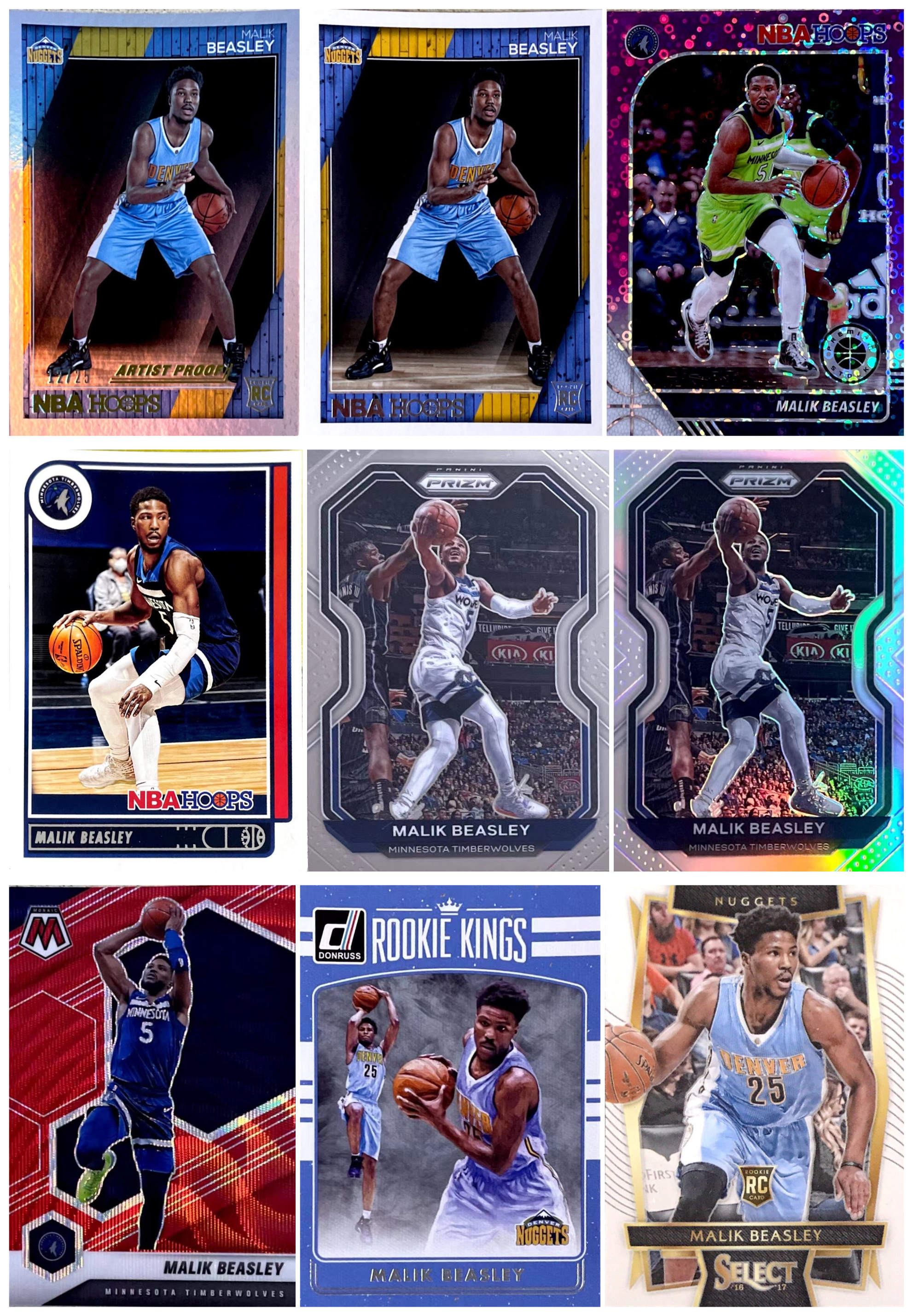 【iR】正版NBA球星卡 Panini 马利克 比斯利 Malik Beasley 掘金