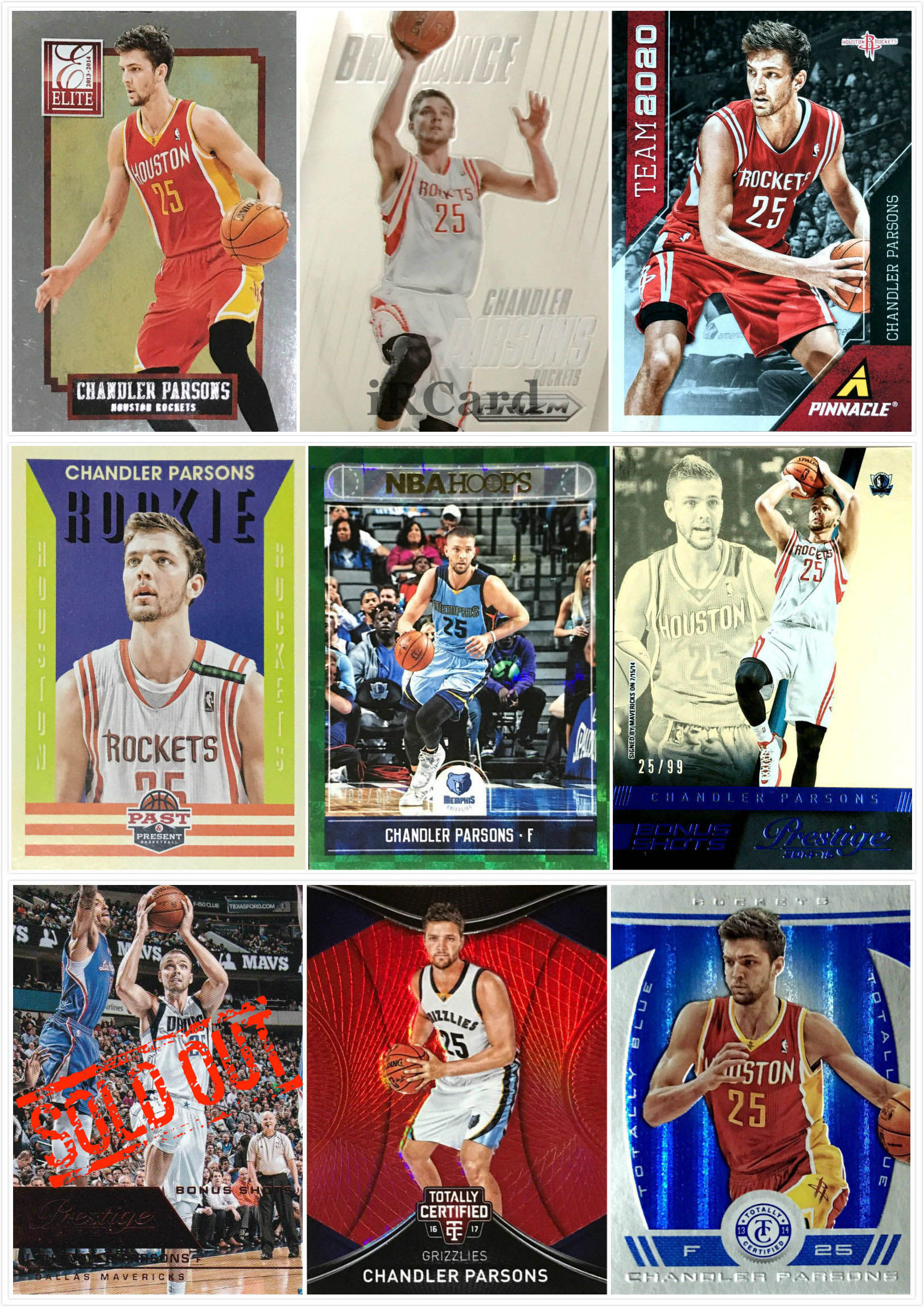 【ir】nba球星卡 panini 钱德勒 帕森斯 chandler parsons 普特卡
