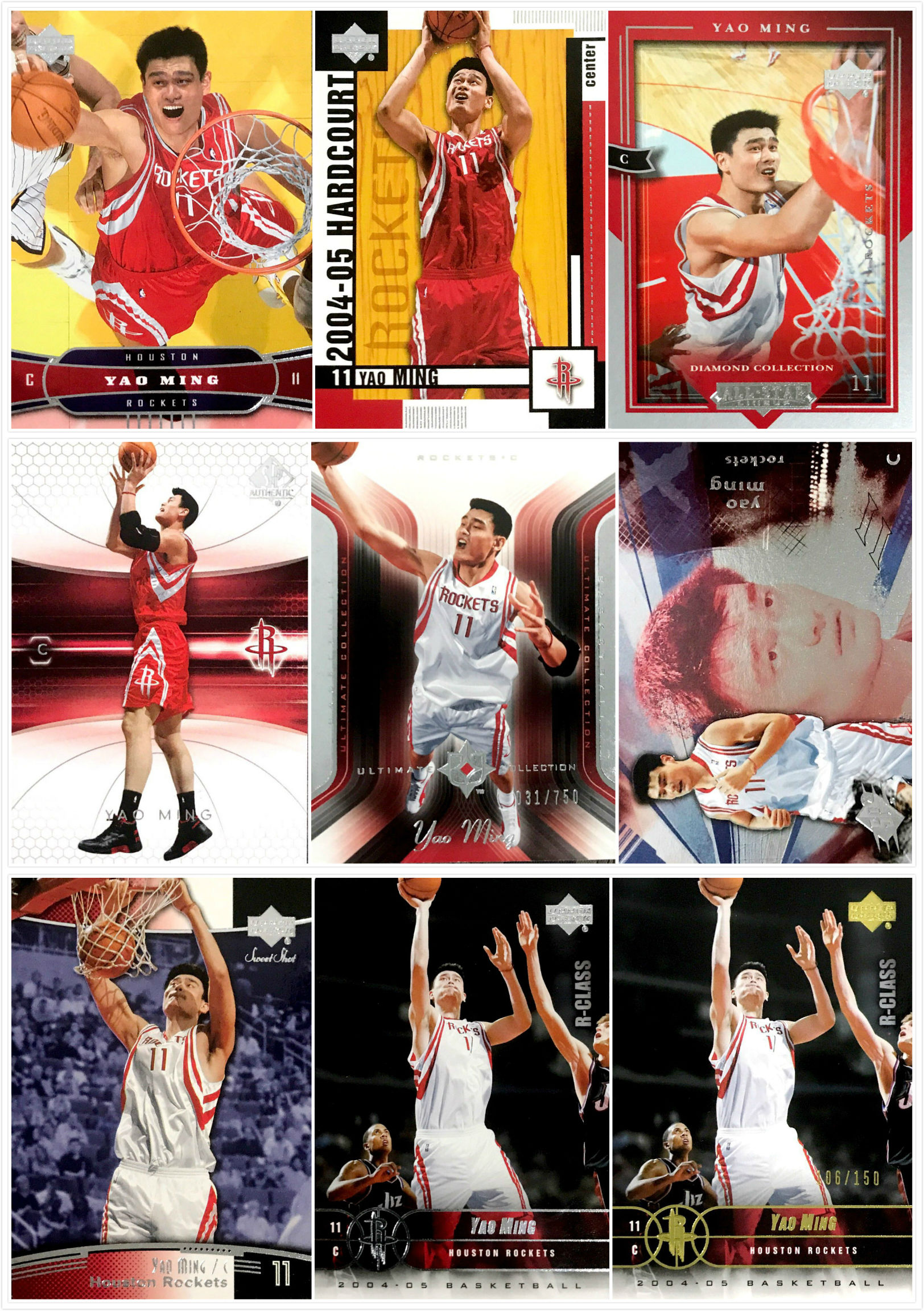 NBA球星卡姚明yaoming限量普特