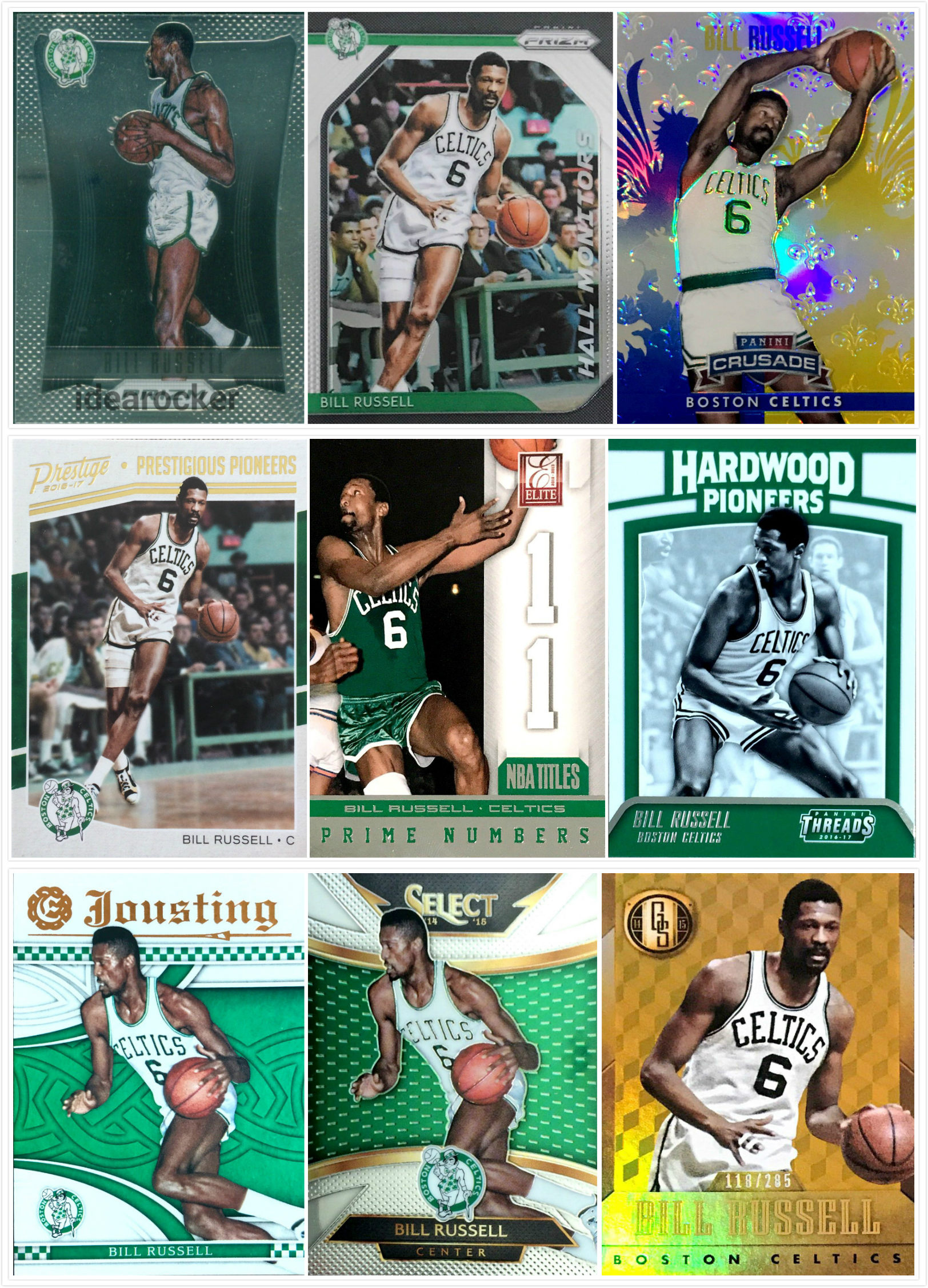 NBA正版比尔拉塞尔经典球星卡