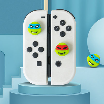 任天堂 switch 忍者神龟摇杆帽ns硅胶lite手柄帽oled键帽周边配件
