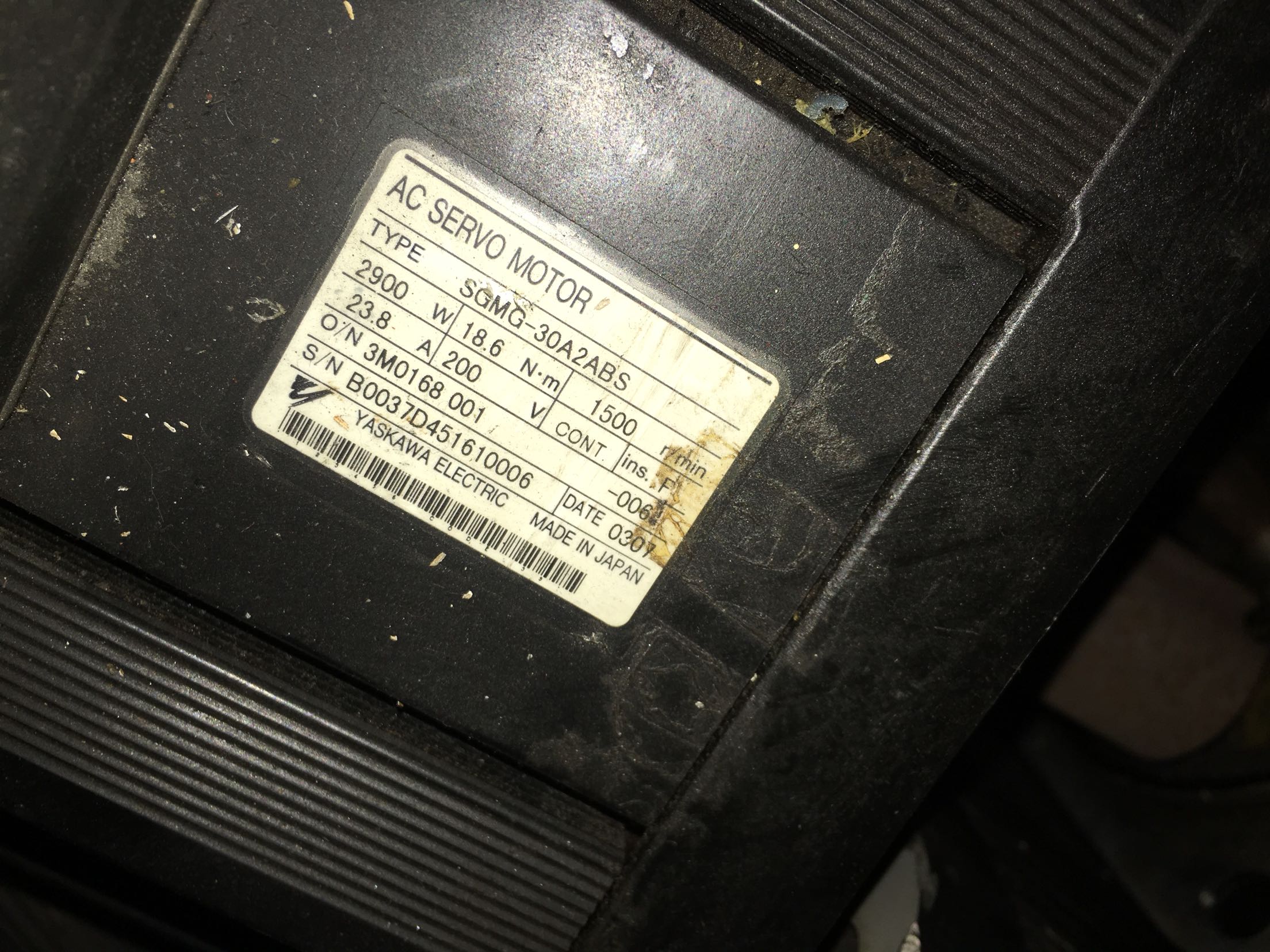 二手SGMG-30A2ABS进口电机安川