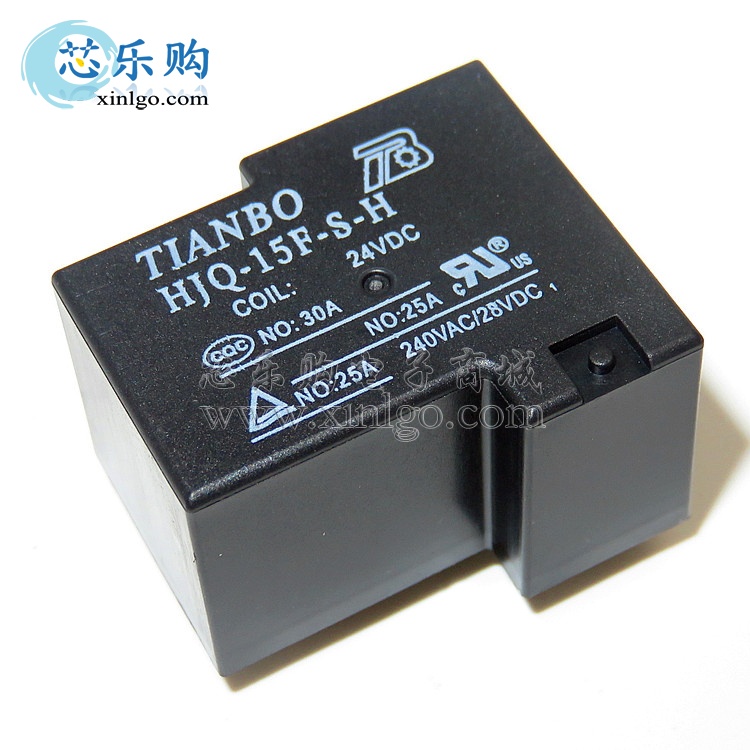 HJQ-15F-S-H T90 30A 24VDC 直插5脚 天波 继电器  原装正品