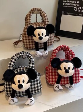 小众今年流行小包包女2024新款质感单肩斜挎包米奇休闲百搭手提包