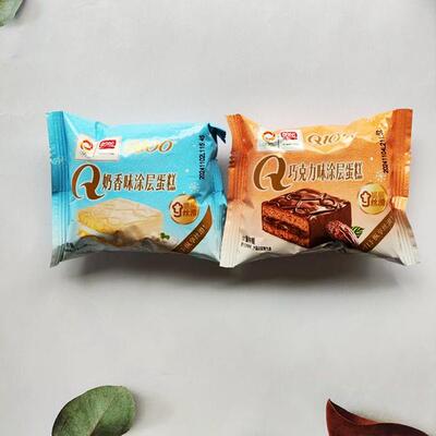 盼盼新品Q100巧克力涂层蛋糕奶香松软公司下午茶冷餐配餐早餐零食