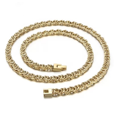men golden chain hiphop necklace silver fashion punk rock