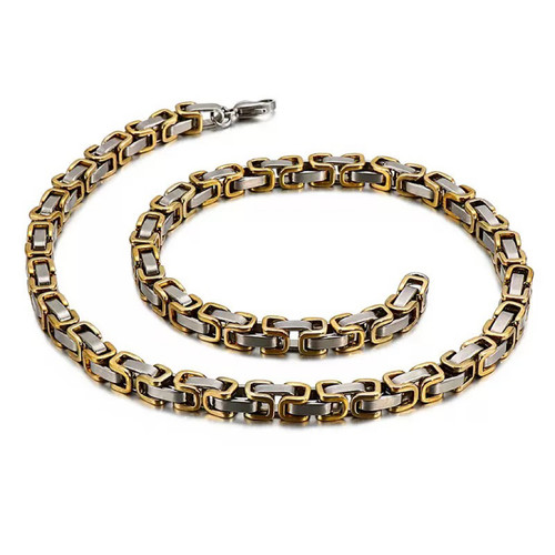 men chains necklace funk rock rap hiphop golden black long