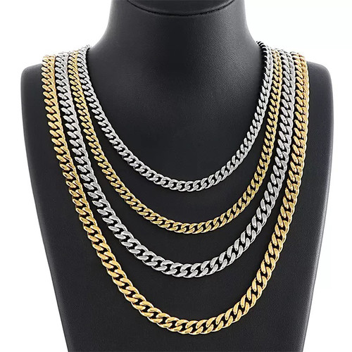 men Cuban chains golden stainless steel hiphop neckalace2026