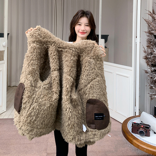 6093 现货新品 2B196 美拉德风皮毛一体外套 P195控278 2025冬季