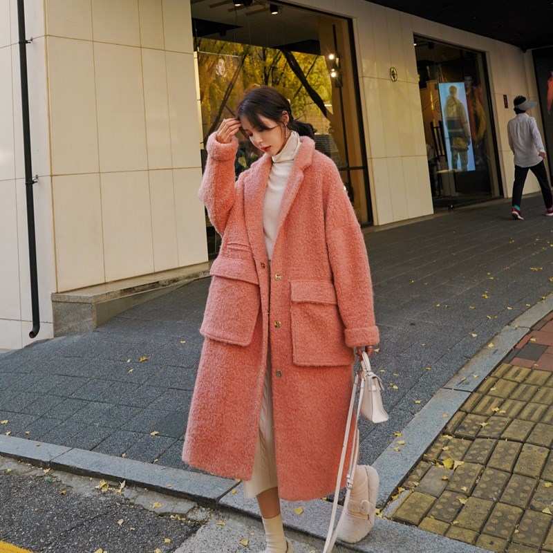 现货！2023冬季羊圈呢橙色毛呢外套202-8839-P175控248，女装毛呢外套，浙宝206A（原202）