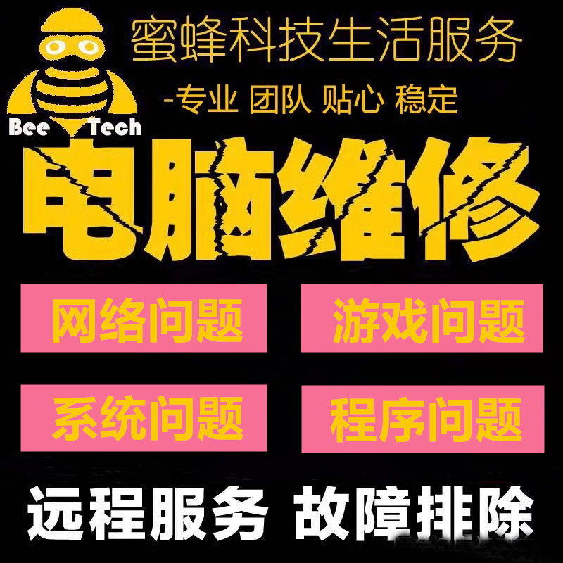 远程修复电脑问题维修网络游戏系设备维修或租赁服务