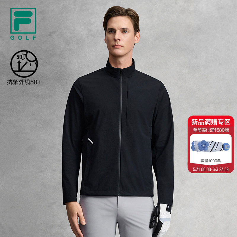 FILA 斐乐官方男士梭织外套2026夏季新款高尔夫运动基础防晒