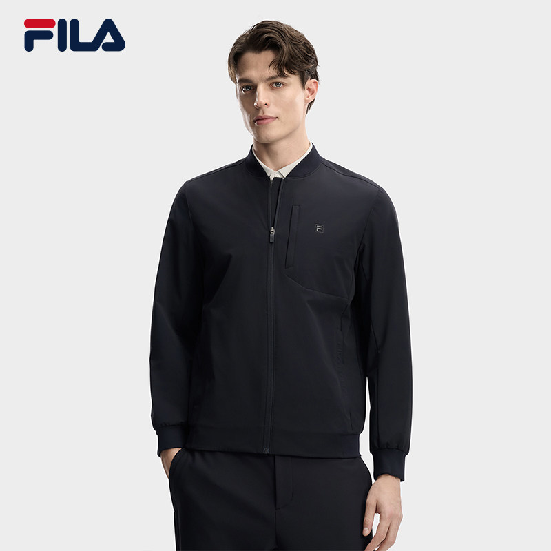 FILA 斐乐官方男梭织外套26春新款简约商务休闲行政夹克通勤上