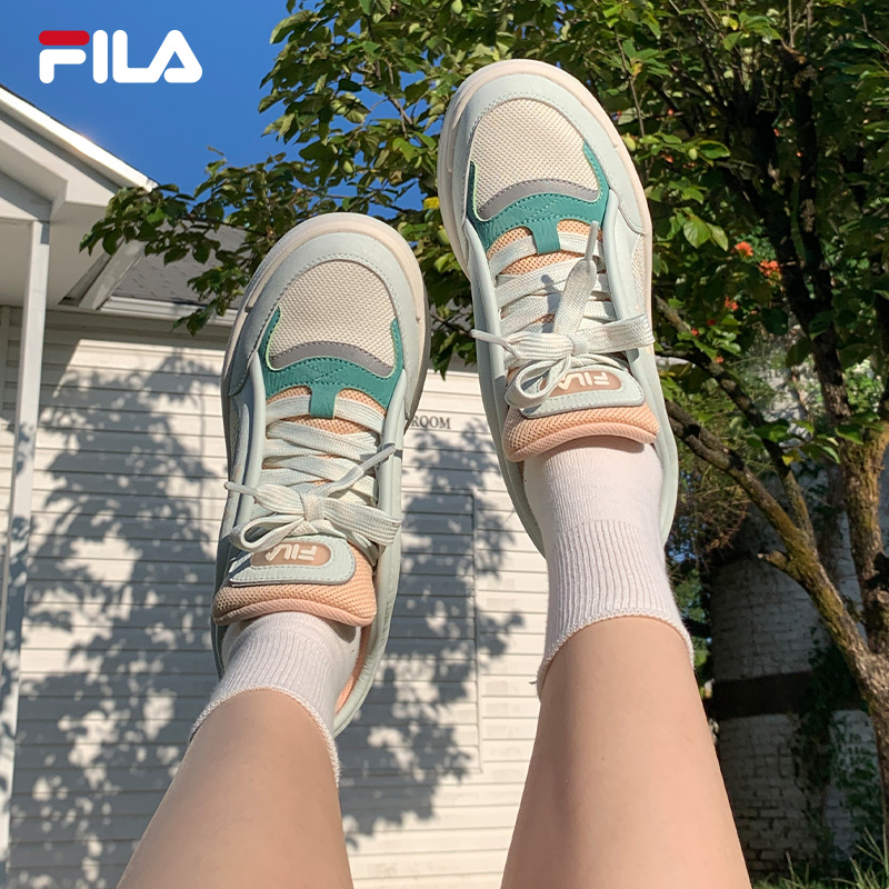 FILA斐乐官方女鞋FILA MIX2复古板鞋舞动鞋2经典休闲运动鞋