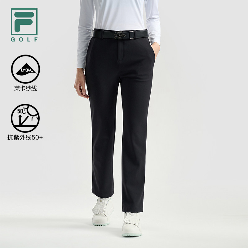 FILA 斐乐官方女士针织长裤2025冬新款高尔夫裤子运动基础直筒裤,运动服/休闲服装,运动长裤,淘宝优惠券,粉丝福利购,淘宝优惠卷