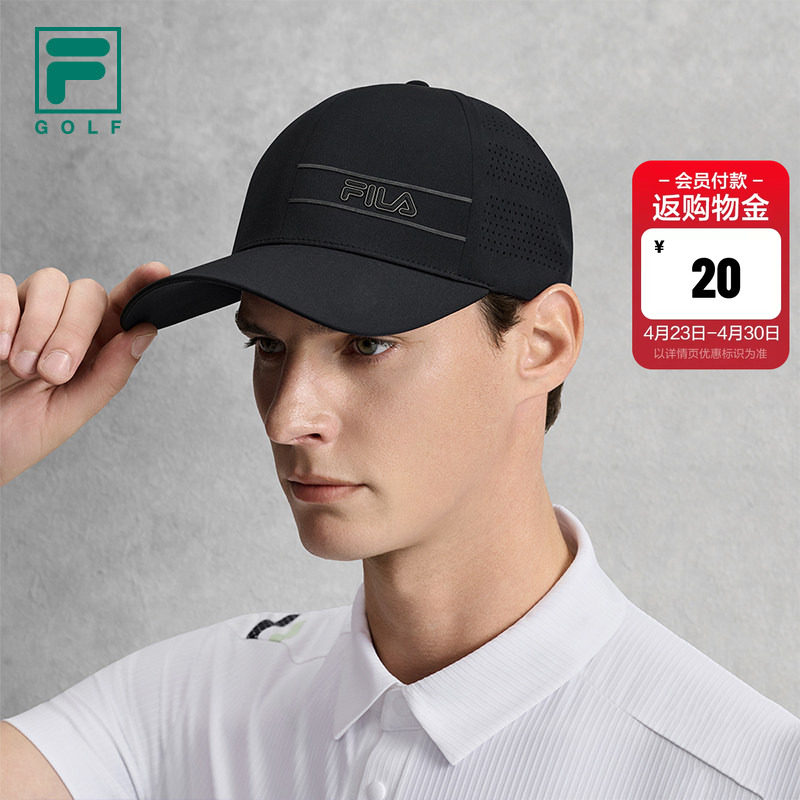 硬顶棒球帽|FILA 斐乐官方男帽夏季新款高尔夫运动帽鸭舌帽遮阳帽