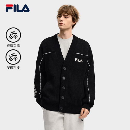FILA斐乐官方情侣款编织衫外套