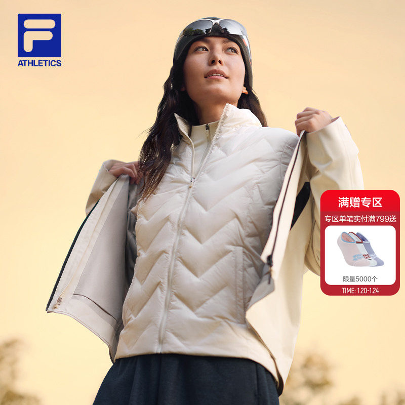 FILA斐乐官方女呼吸壳冲锋衣两件套25冬新户外三合一鹅绒羽绒外套,运动服/休闲服装,运动茄克/外套,淘宝优惠券,粉丝福利购,淘宝优惠卷