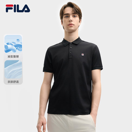 易烊千玺同款 FILA斐乐男士短袖POLO衫2025夏季新款休闲基础短袖T