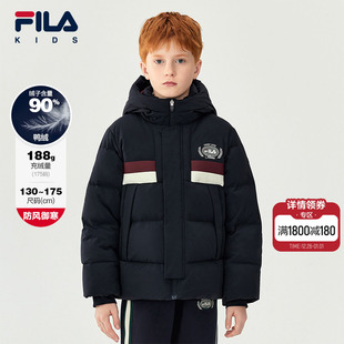 儿童宽松网球运动上衣 男大童羽绒服2025冬新款 FILA KIDS斐乐童装
