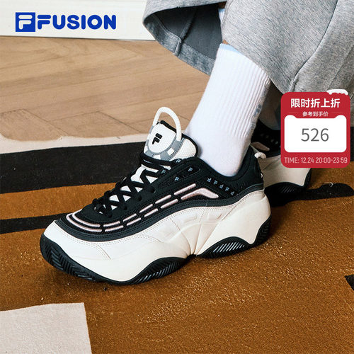 FILA FUSION 斐乐潮牌FIRE火焰鞋女鞋复古篮球鞋秋冬运动鞋老爹鞋