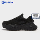 纯黑色老爹鞋 FILA 通勤运动鞋 黑武士厚底增高男士 斐乐硬糖男鞋