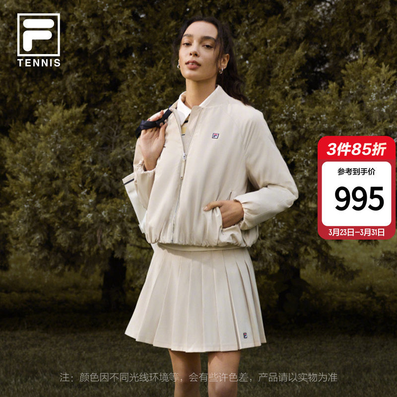 FILA斐乐官方女士棉服2026春新款网球运动简约宽松保暖夹克外套