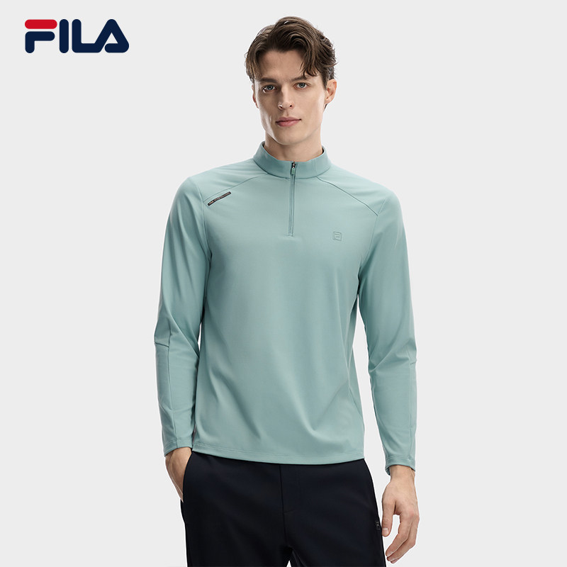 FILA 斐乐官方男子针织长袖衫2026春季新款休闲简约基础半拉链长T,运动服/休闲服装,运动T恤,淘宝优惠券,粉丝福利购,淘宝优惠卷