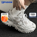 厚底增高鞋 新款 老爹鞋 FILA 加绒运动鞋 斐乐硬糖男鞋 男士 子 FUSION