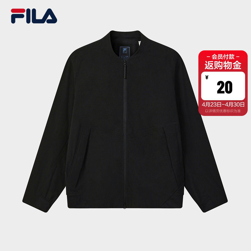 FILA 斐乐官方男士梭织外套2026夏新款简约宽松夹克百搭休闲上衣